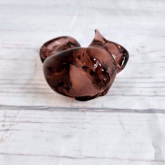 Amethyst Purple Glass Squirrel Figurine - Animal Miniature Decoration - Picture 6 of 9